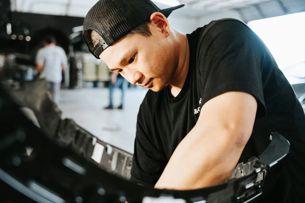 Final quality check on completed repair